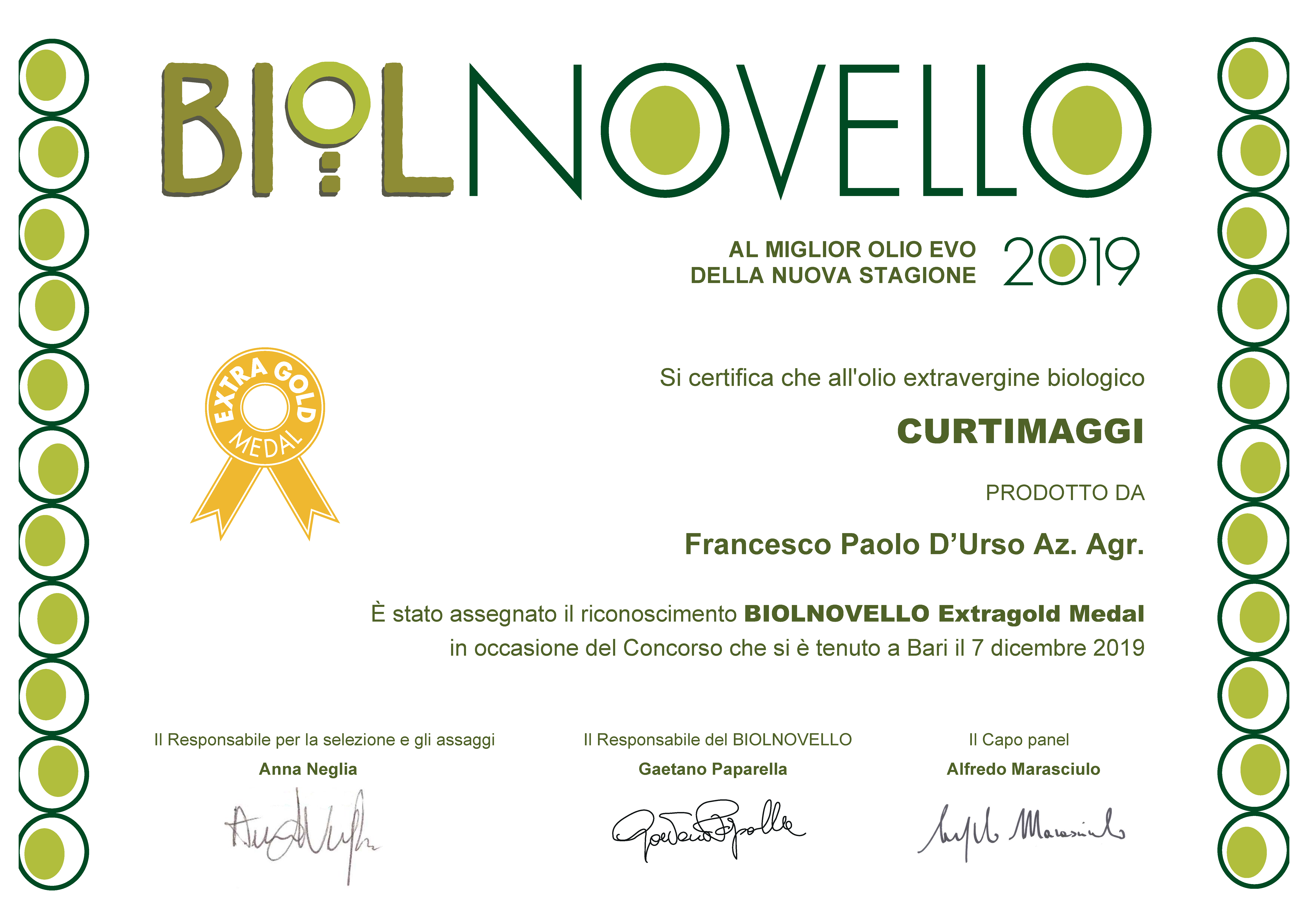 Attestato EG Biolnovello 2019 - Curtimaggi